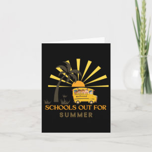 Skolor ut för sommar-Lycklig Kids Kort