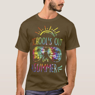 Skolor ut för sommarglas förra skoldagen t shirt