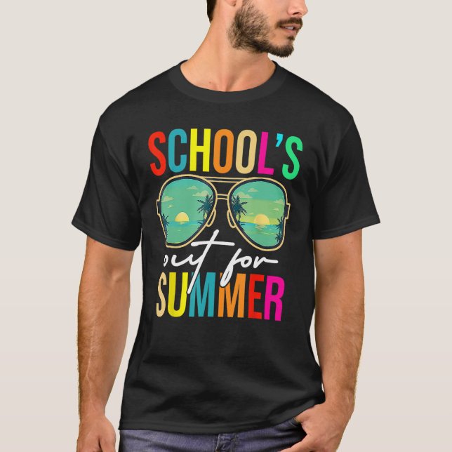 Skolor ut för sommarlärare i Studenten Studenter T Shirt (Framsida)