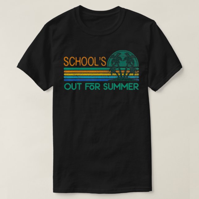 Skolor ut för sommarlärare Sommar 2 T Shirt (Design framsida)