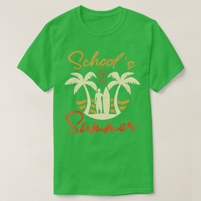 Skolor ut för sommarlärare Student förra dagen T Shirt (Design framsida)