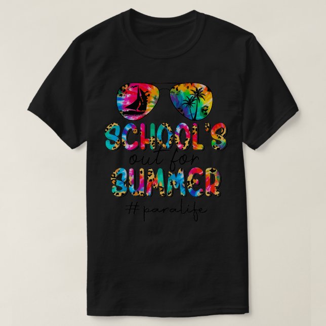 Skolor ut för sommarpara Life Leopard Tie Dye T Shirt (Design framsida)
