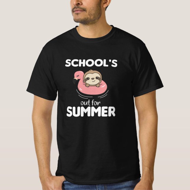 Skolor ut för sommarslottsdjur t shirt (Framsida)