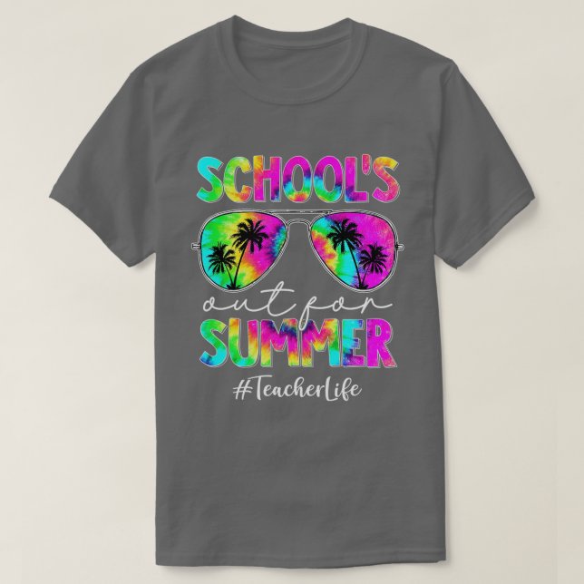 Skolor ut för sommartid för Klass lärarsjuka T Shirt (Design framsida)