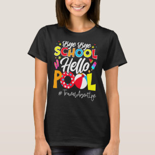 Skolor ut mot sommarreseagentliv Hej då Sch. T Shirt