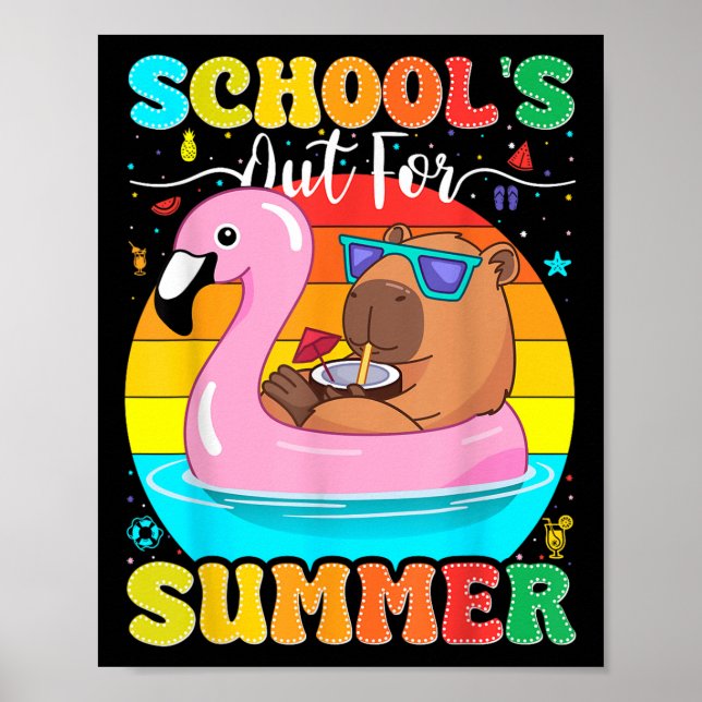 Skolor ut till sommaren förra skollärardagen poster (Framsidan)