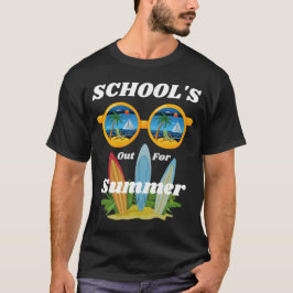 Skolor ut till sommaren, strandtid T-Shirt