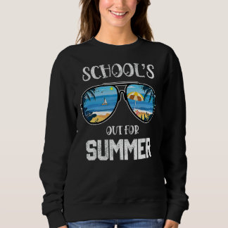 Skolor ut till sommarsolglasvar, båge, sista dagen t shirt