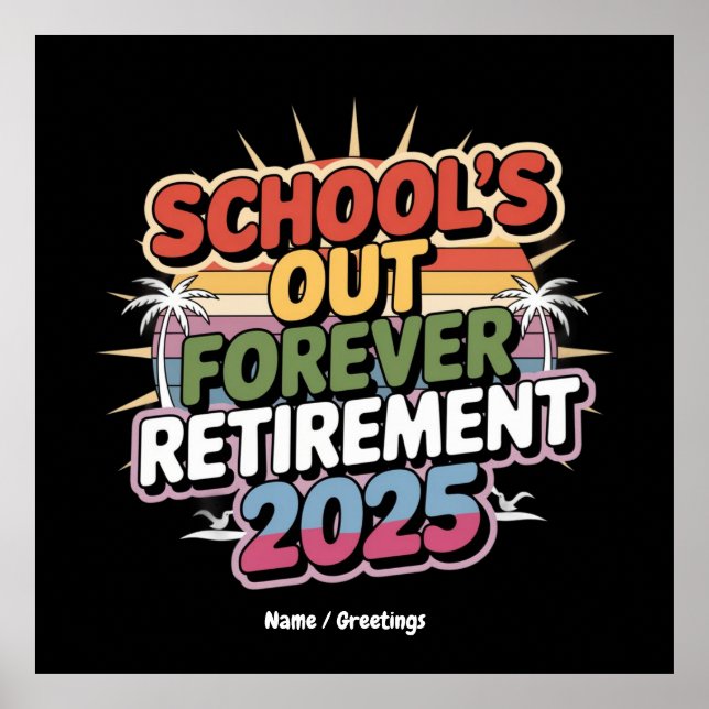Skolor ut ur Pension 2025 Poster (Framsidan)