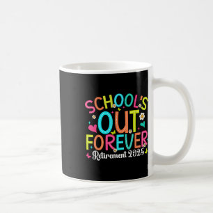 Skolor ut ur pensionerad lärare 2025 Groovy Re Kaffemugg