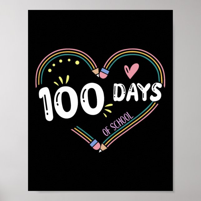 Skolpojkar flickor 100 dagar skoldag poster (Framsidan)