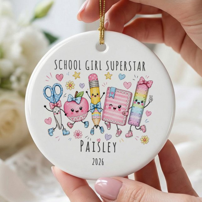 Skolpojke Superstar Personlig Ornament (Skapare uppladdad)