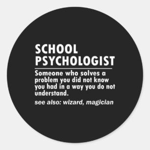 Skolpsykolog, definition av CK till Roligt i skola Runt Klistermärke