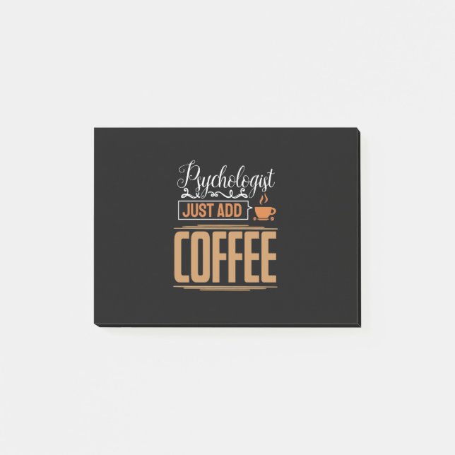 Skolpsykolog, lägg bara till kaffe post-it block (Framsida)