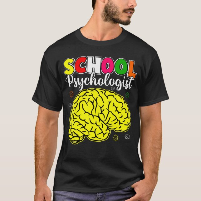 Skolpsykolog Psychologilärare Student Gra T Shirt (Framsida)