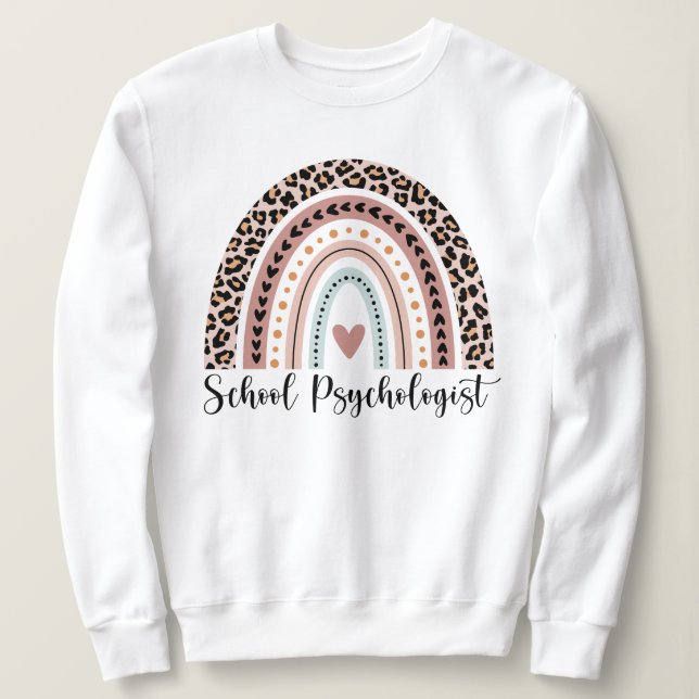 Skolpsykolog Regnbåge, skolpsykolog T Shirt (Design framsida)