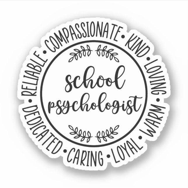 Skolpsykolog | Skolpsykologi Student Klistermärken (Framsida)