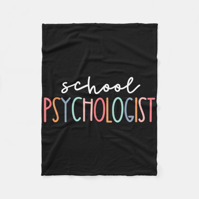 Skolpsykolog Tillbaka Till Skolan Psykisk Hälsa Pr Fleecefilt (Framsidan)