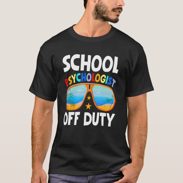 Skolpsykolog vid Duty School Therapist T Shirt (Framsida)