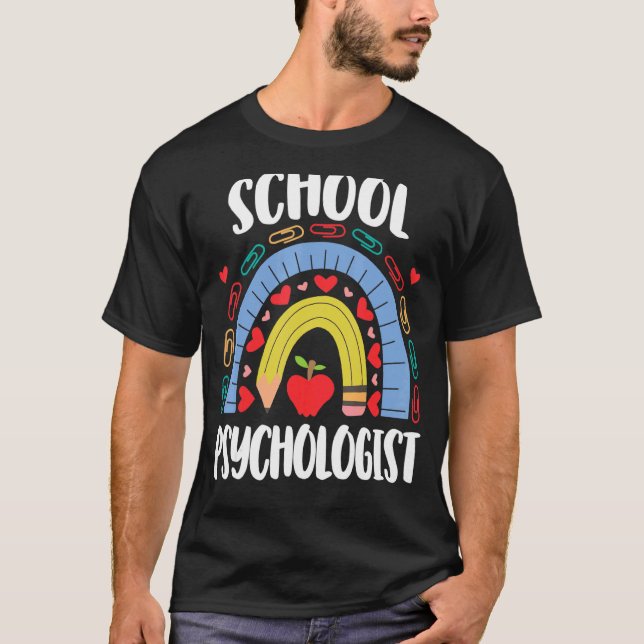 Skolpsykologen Regnbåge Acedamic School T Shirt (Framsida)