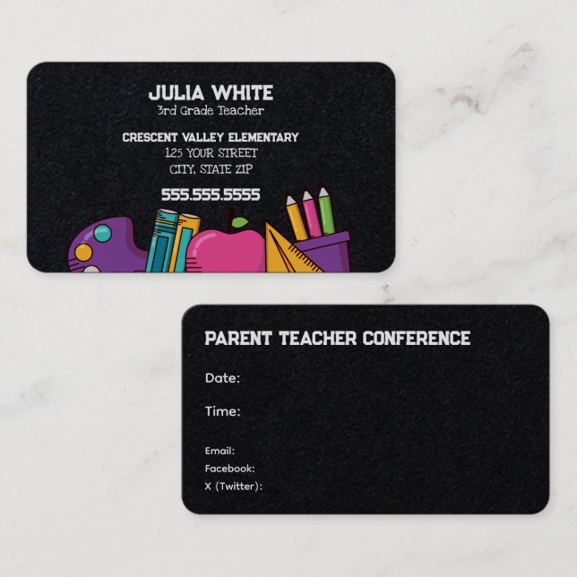 SkolpTA-möte Visitkort (Fram/baksida)