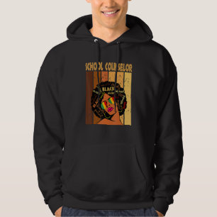 Skolrådgivare Afro Afroamerikansk Svart Histo Hoodie
