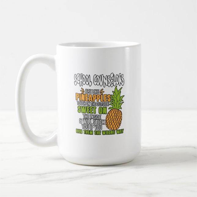 Skolrådgivare är som ananas. kaffemugg (Vänster)