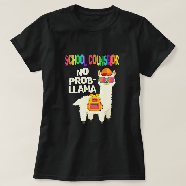Skolrådgivare nr ProbLlama, första dagen T Shirt (Design framsida)