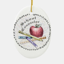 Skolrådgivare Oval Ornament