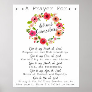 Skolrådgivare Prayer art Poster