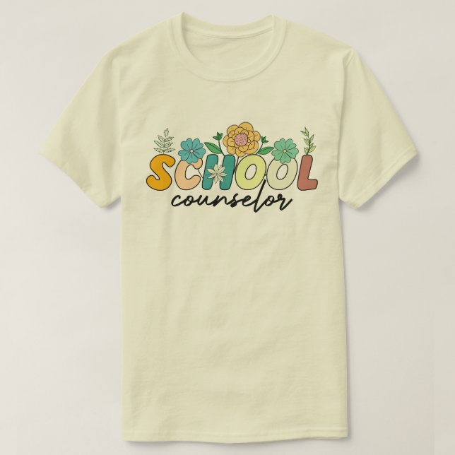 Skolrådgivare Wildblomläraren Cute Mamma Funny T Shirt (Design framsida)