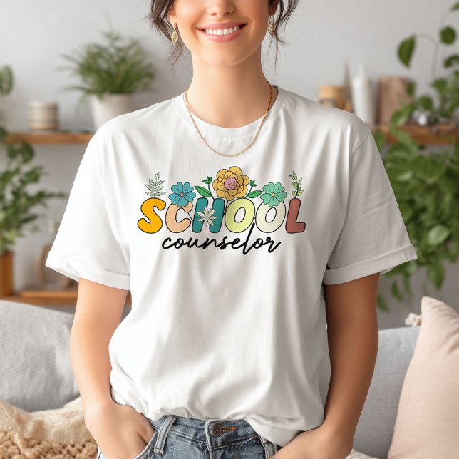 Skolrådgivare Wildblomläraren Cute Mamma Funny T Shirt (Skapare uppladdad)
