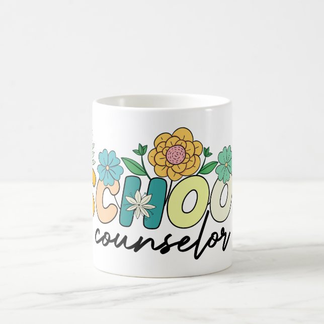 Skolrådgivare Wildflower Lärare Söt mamma Rollig Kaffemugg (Center)