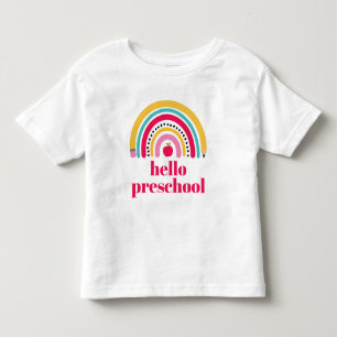 Skolregnbåge Personligt namn tillbaka till skolan T Shirt