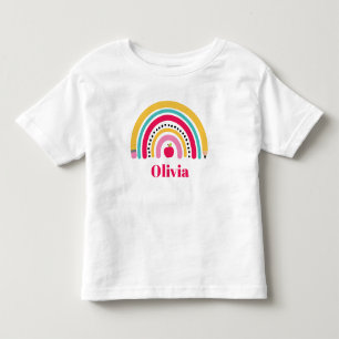 Skolregnbåge Personligt namn tillbaka till skolan  T Shirt