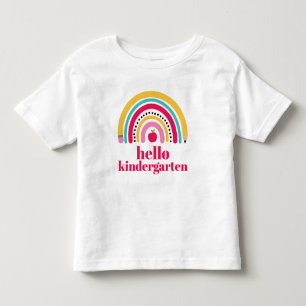 Skolregnbåge Personligt namn tillbaka till skolan T Shirt