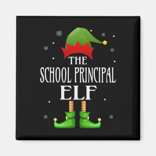 Skolrektor Elf Julafton Funny Family Matching Ch Magnet