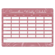 Skolschemaläggning för Girly Ro Guld veckovis