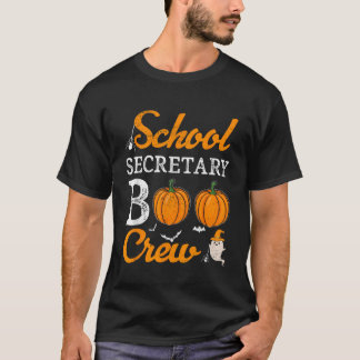 Skolsekreterare Boo Crew Halloween School Office T Shirt