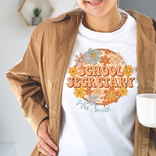 Skolsekreterare Flower Anpassade Tshirt T Shirt