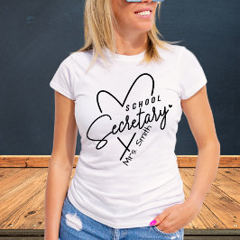 Skolsekreterare Heart Anpassade Tshirt T Shirt