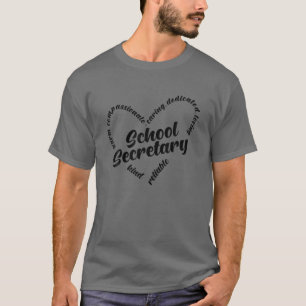 Skolsekreterare i Valentines day Funny School T Shirt