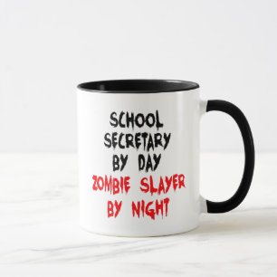 Skolsekreterare Zombie Joke Mugg