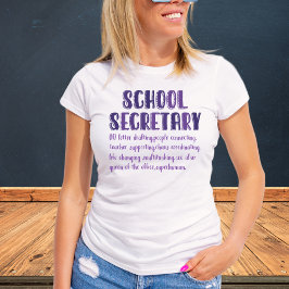 Skolsekreterarens definitionskjorta t shirt
