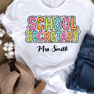 Skolsekreterarens eget namn Tshirt T Shirt
