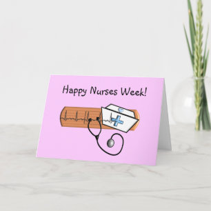Skolsjukförsäkringskort "Lycklig Nurses Week"! Kort