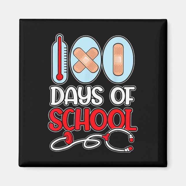Skolsjuksköterska 100 dagar i KÄRLEK Stethoscope N Magnet (Framsidan)