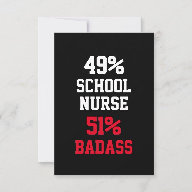 Skolsjuksköterska Badass-kort Kort (Framsida)