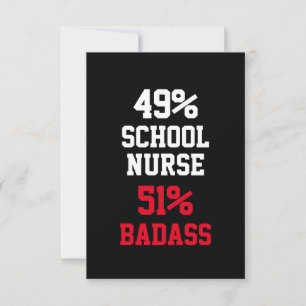 Skolsjuksköterska Badass-kort Kort