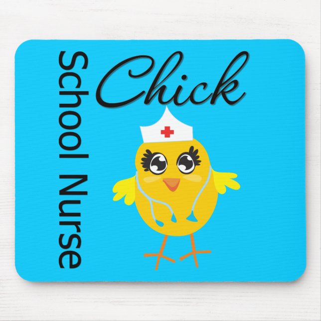 Skolsjuksköterska Chick v1 Musmatta (Framsidan)